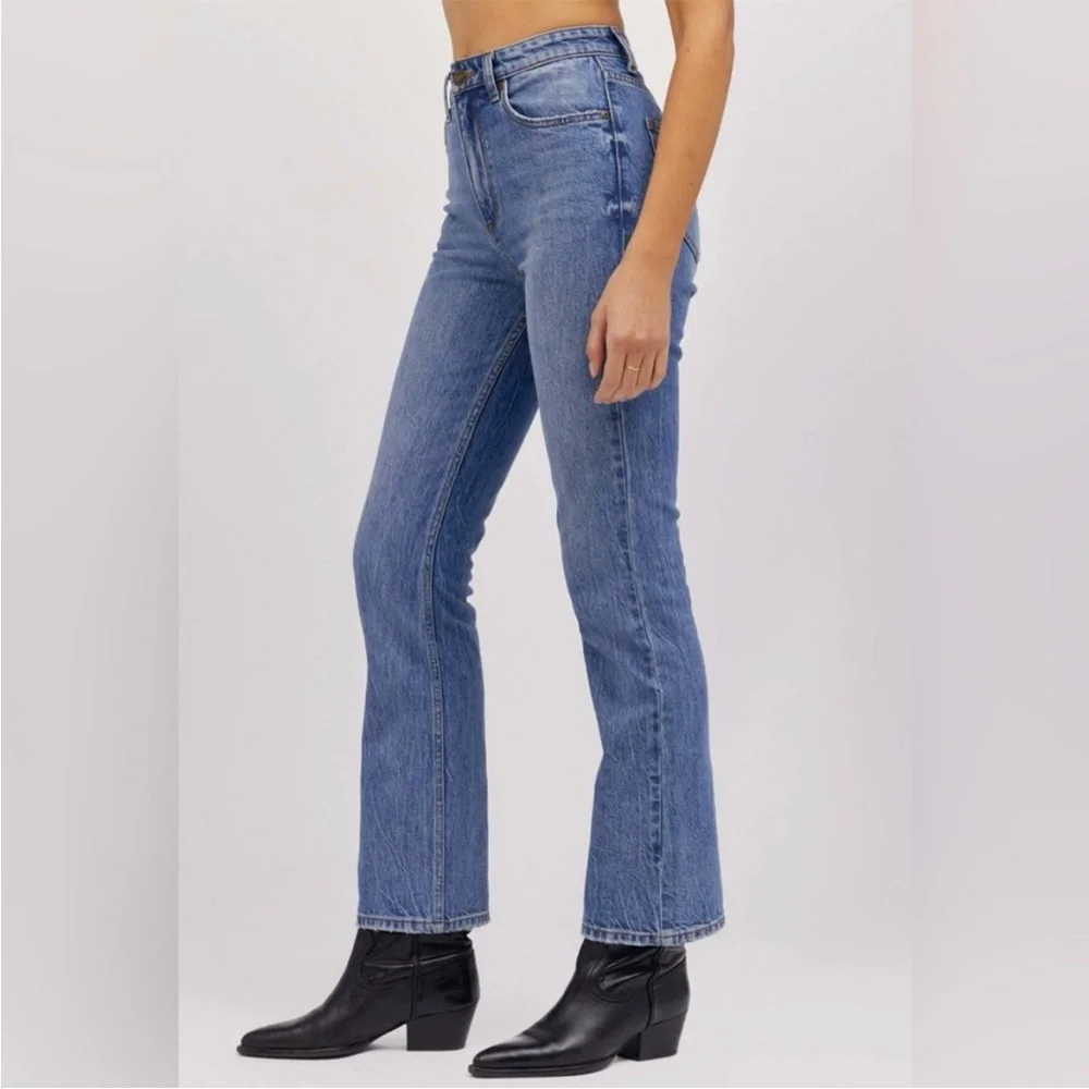 NWT Daydreamer x Lee High Rise Crop Boot Blue Jeans - Picture 5 of 12